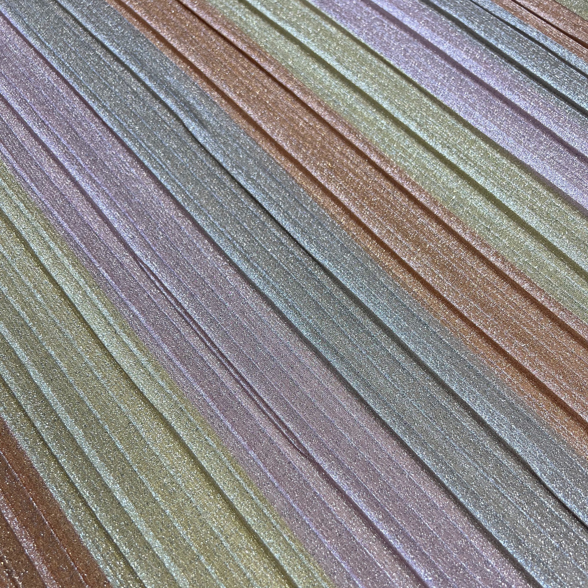 Fabric - pleated soft and radiant rainbow