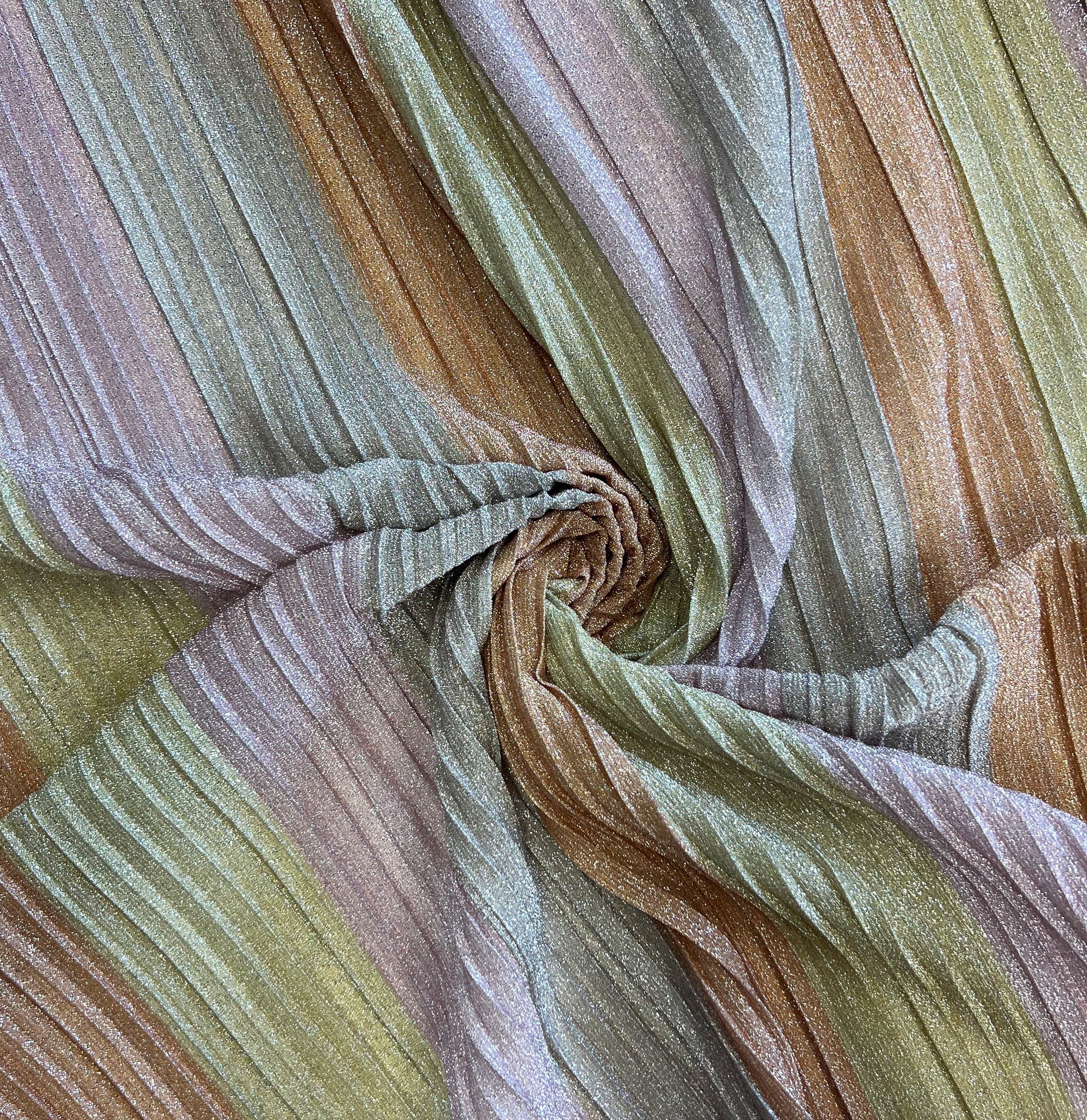 Fabric - pleated soft and radiant rainbow