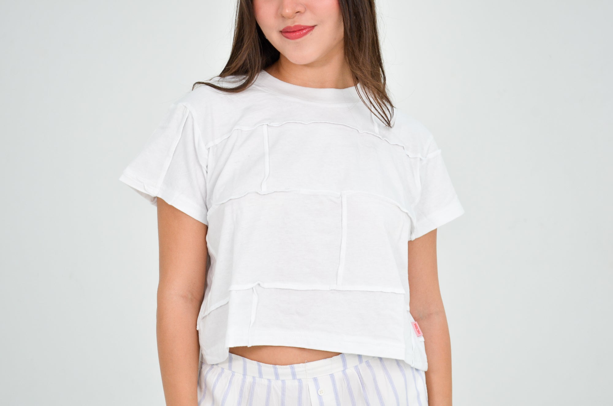 Zero waste crop tshirt - White